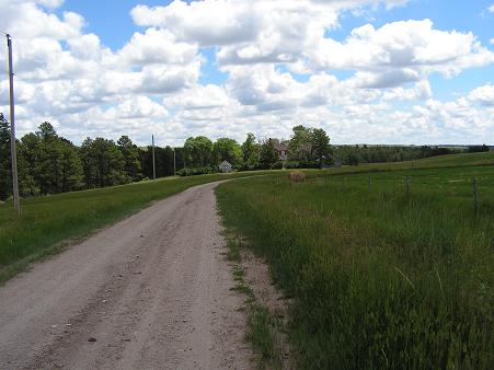 South side of Down Home as you drive down to park.